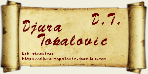 Đura Topalović vizit kartica